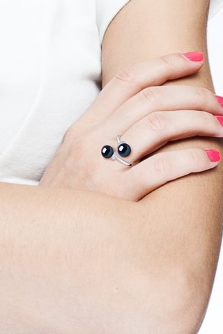 Anello - Argento, zirconi e perle coltivate d’acqua dolce