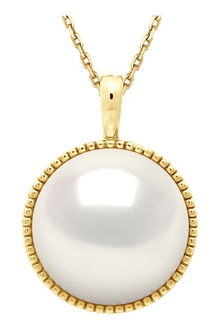 Ciondolo - Oro giallo e perla coltivata d’acqua dolce