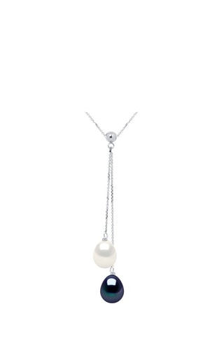 Collana - Oro bianco e perle coltivate d’acqua dolce