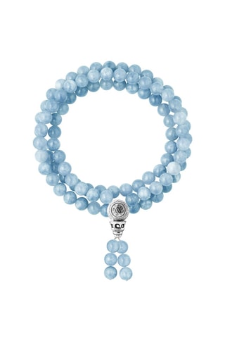 Bracciale - Argentato e acquamarina