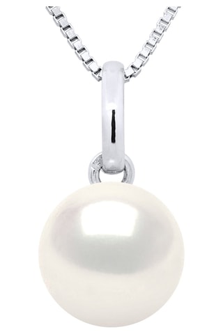Ciondolo - Oro bianco e perla coltivata d’acqua dolce