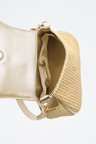Borsa a spalla in pelle - Bianco -  e beige