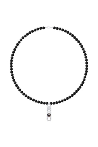 Collana - Agate, argento e perla coltivata di Tahiti