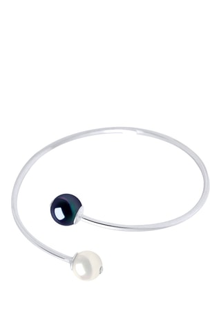 Bracciale bangle - Argento e perle coltivate d’acqua dolce