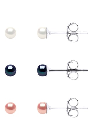 3 orecchini - Argento e perle coltivate d’acqua dolce