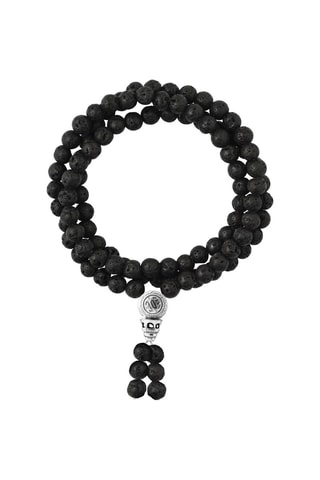 Bracciale tibetano Argento e pietra di lava