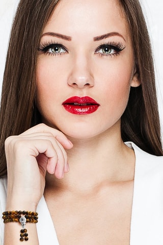 Bracciale tibetano Argento e occhio di tigre