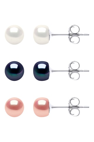 3 paia di orecchini - Argento e perle coltivate d’acqua dolce