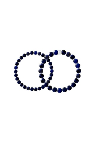 2 bracciali   Argento e occhio di falco