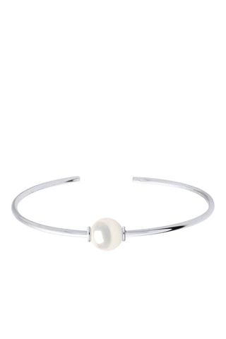 Bracciale bangle - Argento e perla coltivata d’acqua dolce