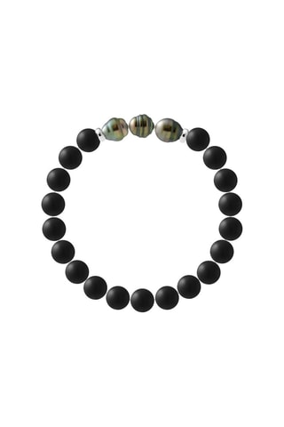 Bracciale - Agate, perle coltivate di Tahiti e argento