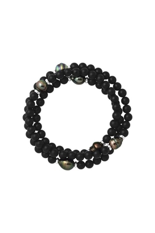 Bracciale - Agate, perla coltivata di Tahiti e argento