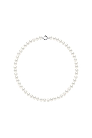 Collana - Oro bianco e perle coltivate d’acqua dolce