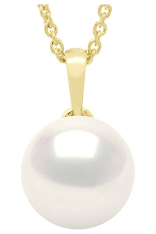 Ciondolo - Oro giallo e perla coltivata d’acqua dolce