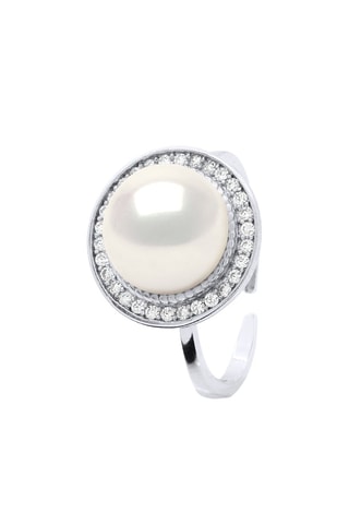 Anello - Argento e perla coltivata d’acqua dolce