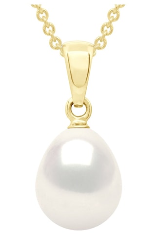 Ciondolo - Oro giallo e perla coltivata d’acqua dolce