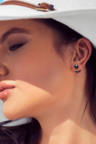 Orecchini double face - Argento e perle coltivate d’acqua dolce