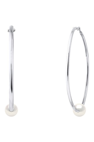 Orecchini a cerchio - Argento e perle coltivate d’acqua dolce