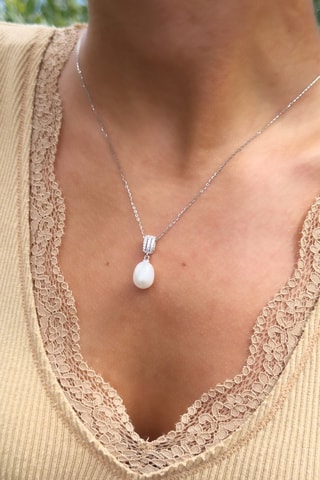 Collana - Argento e perla coltivata d’acqua dolce