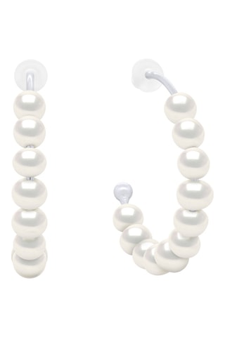 Orecchini a semicerchio - Argento e perle coltivate d’acqua dolce