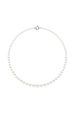 Collana - Oro bianco e perle coltivate d’acqua dolce