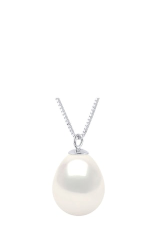 Collana - Oro bianco e perla coltivata d’acqua dolce