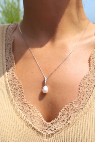 Collana - Argento e perla coltivata d’acqua dolce
