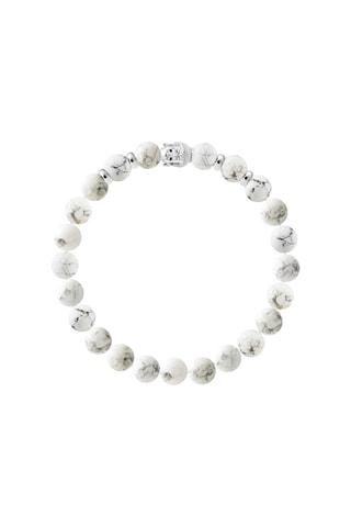Bracciale - Howlite e argento