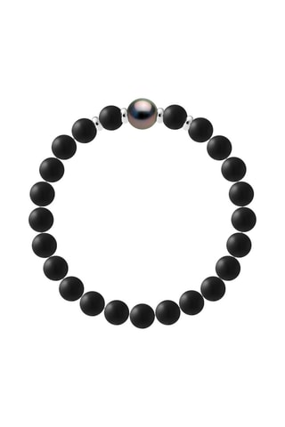 Bracciale - Argento, agate e perla coltivata di Tahiti