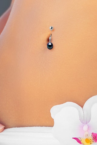 Piercing ombelico - Argento e perla coltivata d’acqua dolce
