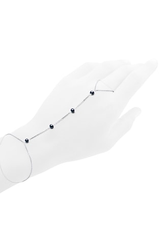 Catenina da mano - Argento e perle coltivate d’acqua dolce