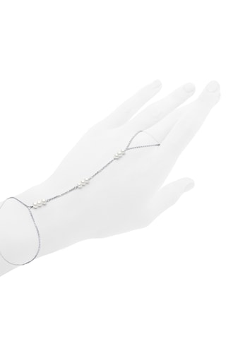 Catenina da mano - Argento e perle coltivate d’acqua dolce