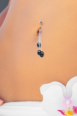 Piercing ombelico - Argento e perle coltivate d’acqua dolce