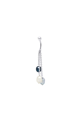 Piercing ombelico - Argento e perle coltivate d’acqua dolce