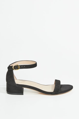 Sandales à talons Nudistjune en cuir de chèvre nubuck - Noir