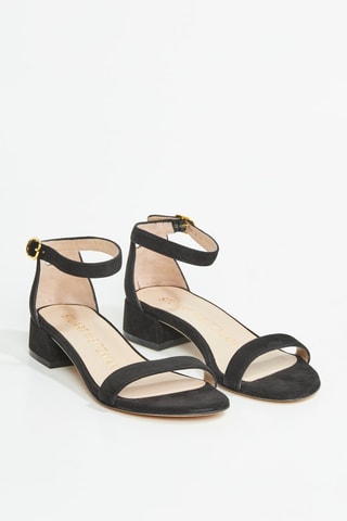 Sandales à talons Nudistjune en cuir de chèvre nubuck - Noir