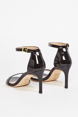 Sandales à talons en cuir de veau verni Nunakedstraight - Noir