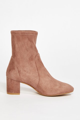 Bottines en cuir de chèvre nubuck Yuliana - Taupe
