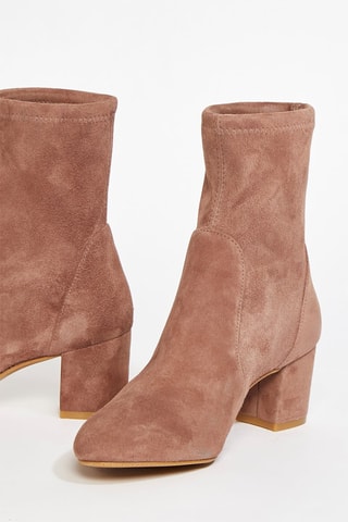Bottines en cuir de chèvre nubuck Yuliana - Taupe