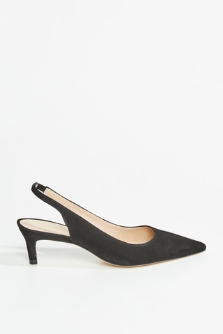 Escarpins en cuir de chèvre nubuck Stuart - Noir