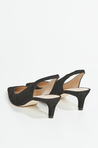 Escarpins en cuir de chèvre nubuck Stuart - Noir