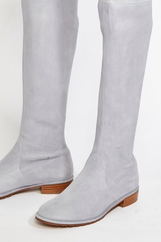 Cuissardes en cuir de chèvre Lowland - Gris clair