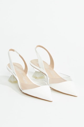 Escarpins en cuir de veau Luctesculptsling50pm - Blanc