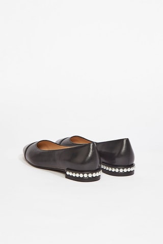 Ballerines en cuir d’agneau Pearl - Noir