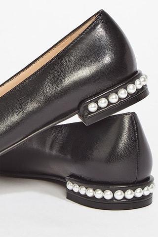 Ballerines en cuir d’agneau Pearl - Noir