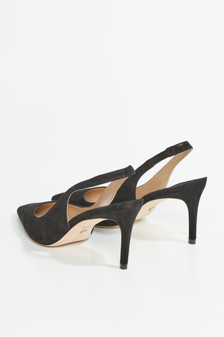 Escarpins en cuir de chèvre nubuck Stuart - Noir