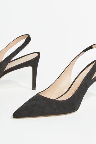 Escarpins en cuir de chèvre nubuck Stuart - Noir