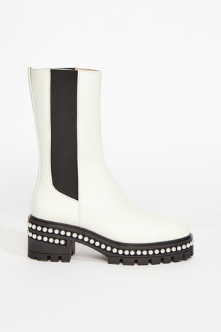 Bottines Chelsea en cuir de veau Soho - Blanc
