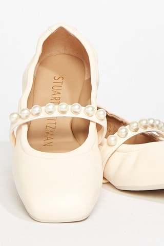 Babies en cuir d’agneau nubuck Goldie - Nude