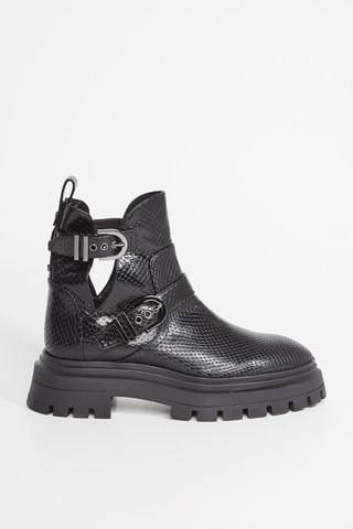 Bottines en cuir - Noir